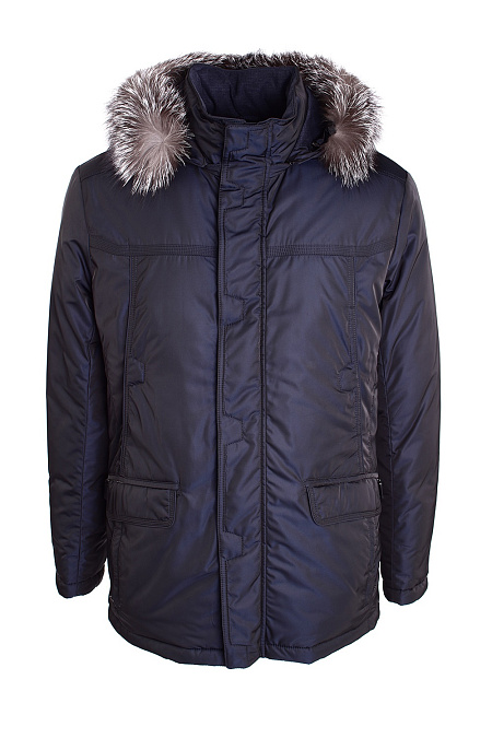 Пуховик для мужчин бренда Meucci (Италия), арт. 2228/2 - фото. Цвет: темно-синий. Купить в интернет-магазине https://shop.meucci.ru
