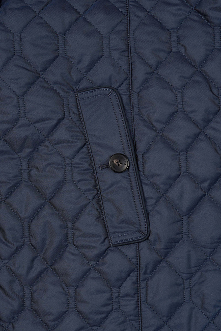 Утепленная куртка в классическом стиле из стеганого полотна для мужчин бренда Meucci (Италия), арт. 3959 - фото. Цвет: Темно-синий. Купить в интернет-магазине https://shop.meucci.ru
