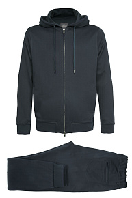 Трикотажный спортивный костюм с темно-синим дизайном в елочку  (SPS 10025 Dk.NAVY)