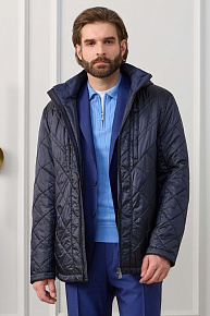 Утепленная легкая куртка средней длины с капюшоном  (2720)