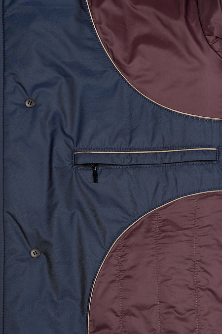 Утепленная куртка в классическом стиле из стеганого полотна для мужчин бренда Meucci (Италия), арт. 3959 - фото. Цвет: Темно-синий. Купить в интернет-магазине https://shop.meucci.ru
