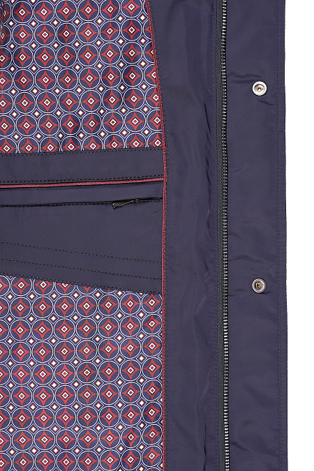 Утепленная стеганая куртка-пальто  для мужчин бренда Meucci (Италия), арт. 3950 - фото. Цвет: Темно-синий. Купить в интернет-магазине https://shop.meucci.ru
