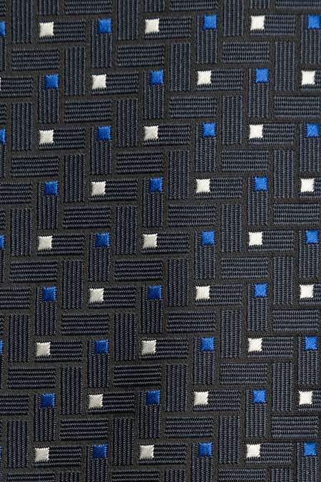 Галстук с мелким цветным орнаментом для мужчин бренда Meucci (Италия), арт. EKM212202-92 - фото. Цвет: Темно-синий, цветной орнамент. Купить в интернет-магазине https://shop.meucci.ru
