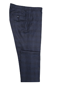 Классические брюки темно-синие в клетку  (MI 30062RD/8038)