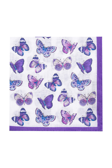 Платок фиолетового цвета с рисунком для мужчин бренда Meucci (Италия), арт. 7823/5 - фото. Цвет: Фиолетовый. Купить в интернет-магазине https://shop.meucci.ru
