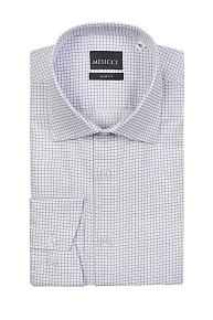 Рубашка белая в тонкую синюю клетку  (SL 10224070/301033)