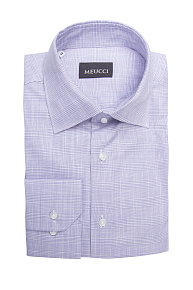 Рубашка хлопковая сиреневая в клетку  (SL 902022 R 91EZ/302229)