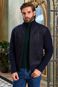 Трикотажная куртка темно-синяя с застежкой на молнию SWALC/5E1251 (SWALC/5E1251)