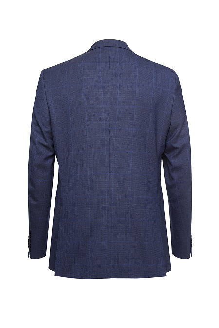 Мужской синий костюм в клетку из легкой шерсти  Meucci (Италия), арт. MI 2200191DR/8041+ - фото. Цвет: Темно-синий.