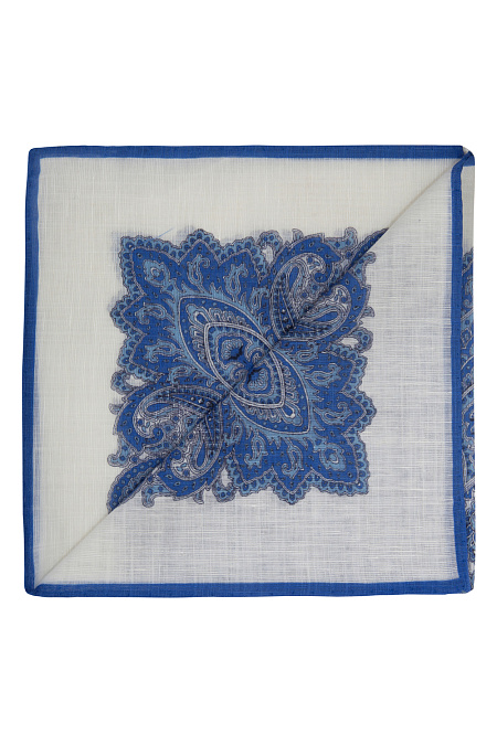 Платок для мужчин бренда Meucci (Италия), арт. 7622/1 - фото. Цвет: Белый/Синий. Купить в интернет-магазине https://shop.meucci.ru
