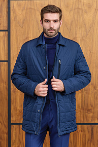 Утепленная стеганая куртка средней длины в классическом стиле (3966)