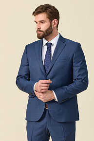 Серо-синий костюм в мелкую клетку  (MI 2200191/22004)