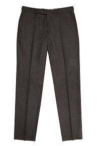 Классические брюки из тонкой меланжевой шерсти коричневого цвета  (ZA-DR 3790 Dk.BROWN)