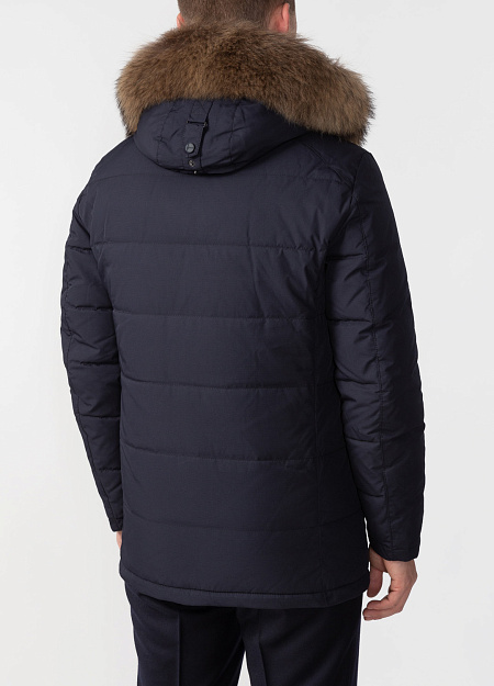 Пуховик для мужчин бренда Meucci (Италия), арт. 8233 - фото. Цвет: Темно-синий. Купить в интернет-магазине https://shop.meucci.ru
