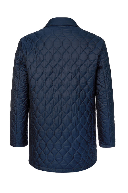 Утепленная куртка в классическом стиле из стеганого полотна для мужчин бренда Meucci (Италия), арт. 3959 - фото. Цвет: Темно-синий. Купить в интернет-магазине https://shop.meucci.ru
