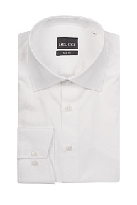 Белая рубашка с микродизайном  (SL 10224070/301040)