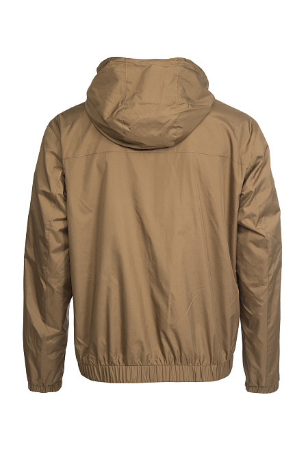 Ветровка с капюшоном песочно-коричневого цвета  для мужчин бренда Meucci (Италия), арт. M-C-136 Gold - фото. Цвет: Песочно-коричневый. Купить в интернет-магазине https://shop.meucci.ru
