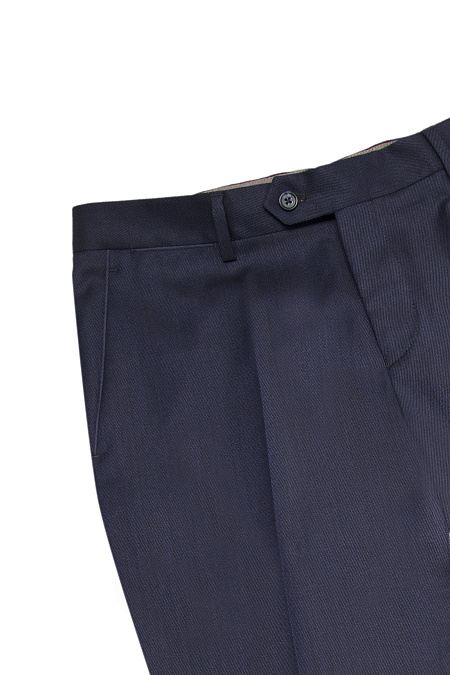 Мужские брюки из тонкой шерсти темно-синего цвета в классическом стиле   арт. ZA-DR 4223 Dk.NAVY Meucci (Италия) - фото. Цвет: Темно-синий. Купить в интернет-магазине https://shop.meucci.ru
