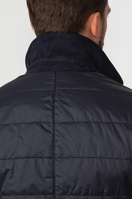 Утепленная куртка для мужчин бренда Meucci (Италия), арт. 83221 - фото. Цвет: Темно-синий. Купить в интернет-магазине https://shop.meucci.ru
