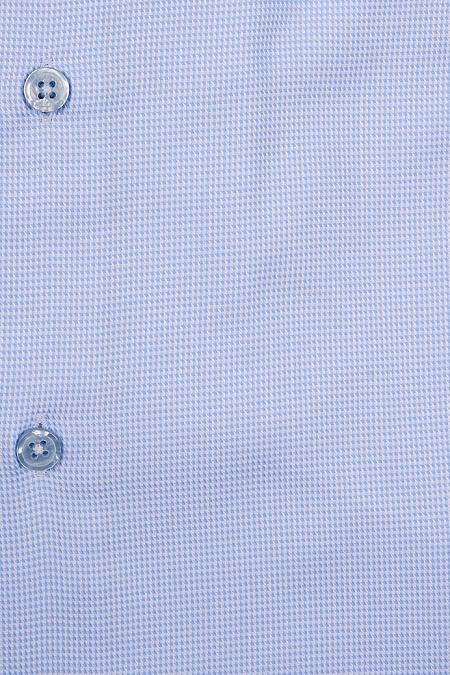 Модная мужская рубашка с сине-белым микродизайном и эффектом non iron  арт. SL 10224070/301032 от Meucci (Италия) - фото. Цвет: Сине-белый, микродизайн.
