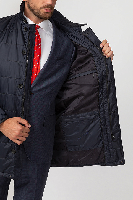 Утепленная куртка для мужчин бренда Meucci (Италия), арт. 83221 - фото. Цвет: Темно-синий. Купить в интернет-магазине https://shop.meucci.ru
