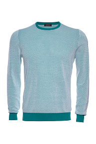 Хлопковый джемпер сине-зеленый   (57152/26901/650)