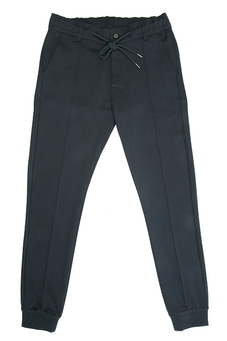 Трикотажный спортивный костюм с темно-синим дизайном в елочку  для мужчин бренда Meucci (Италия), арт. SPS 10025 Dk.NAVY - фото. Цвет: Темно-синий. Купить в интернет-магазине https://shop.meucci.ru
