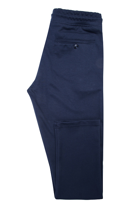 Спортивный трикотажный костюм с капюшоном для мужчин бренда Meucci (Италия), арт. SpSuW0923/6 Blue - фото. Цвет: Синий орнамент и темно-синий . Купить в интернет-магазине https://shop.meucci.ru
