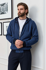 Спортивный костюм синего цвета с v-образным орнаментом  (SpSuW1024-2)