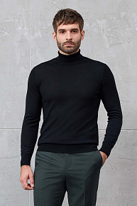 Водолазка черного цвета с высоким воротником (53016/22025 BLACK)