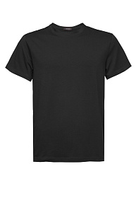 Базовая черная хлопковая футболка с добавлением лайкры  (TSH 2003 BLACK)