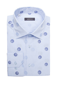 Рубашка хлопковая голубая с орнаментом  (SL 902022 RL 91AG/302220)