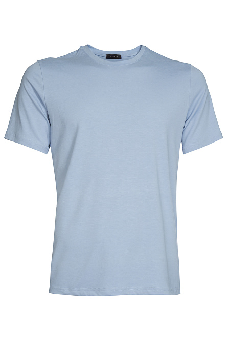 Футболка пастельно-голубого цвета  для мужчин бренда Meucci (Италия), арт. TSH-1023-7 - фото. Цвет: Пастельно-голубой. Купить в интернет-магазине https://shop.meucci.ru
