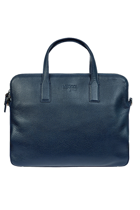 Сумка-портфель темно-синего цвета  для мужчин бренда Meucci (Италия), арт. О-78184 Blue - фото. Цвет: Темно-синий. Купить в интернет-магазине https://shop.meucci.ru
