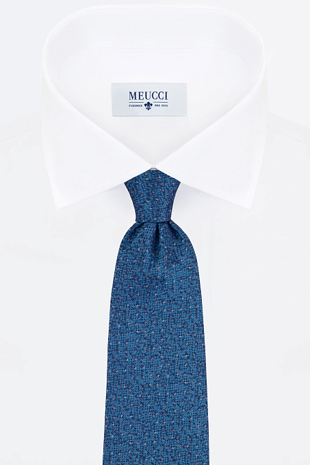Шелковый галстук для мужчин бренда Meucci (Италия), арт. 44159/3 - фото. Цвет: Голубой. Купить в интернет-магазине https://shop.meucci.ru
