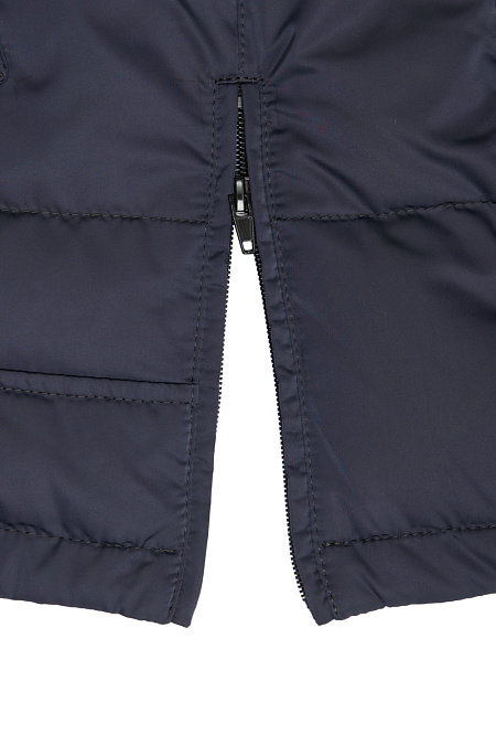 Стеганый пуховик удлиненный для мужчин бренда Meucci (Италия), арт. 1837 - фото. Цвет: Темно-синий. Купить в интернет-магазине https://shop.meucci.ru
