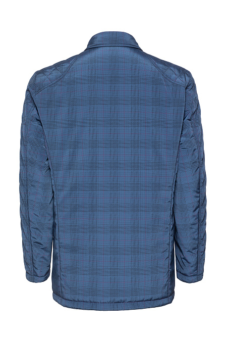 Утепленная куртка средней длины  для мужчин бренда Meucci (Италия), арт. 2798 - фото. Цвет: Синий с принтом. Купить в интернет-магазине https://shop.meucci.ru
