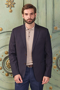 Пиджак из шерсти темно-коричневый с бордовым отливом  (MI 1200181VB/11716)