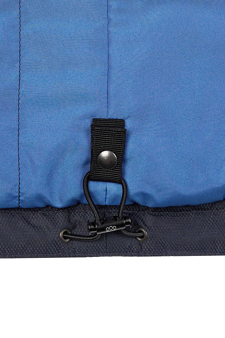 Cтеганый пуховик с капюшоном и меховой опушкой  для мужчин бренда Meucci (Италия), арт. 3225 - фото. Цвет: Темно-синий. Купить в интернет-магазине https://shop.meucci.ru
