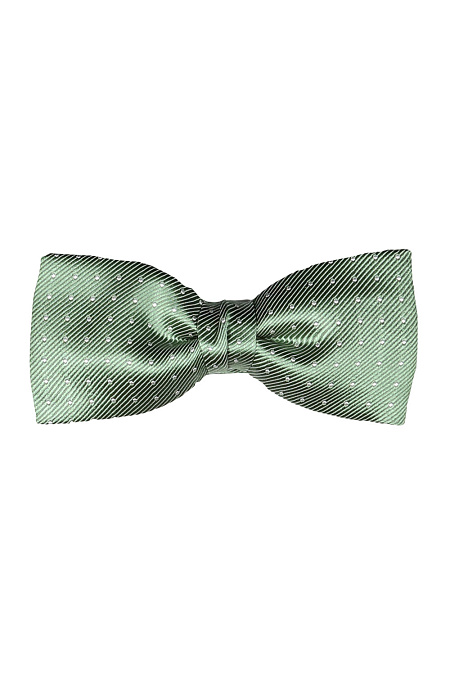 Бабочка для мужчин бренда Meucci (Италия), арт. 1309/12 - фото. Цвет: светло-зеленый с белым. Купить в интернет-магазине https://shop.meucci.ru
