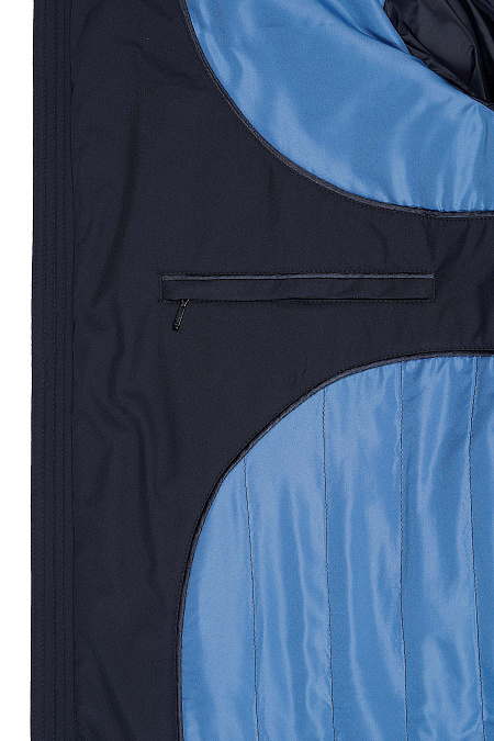 Утепленная куртка средней длины с отстегивающимся капюшоном  для мужчин бренда Meucci (Италия), арт. 6373 - фото. Цвет: Темно-синий. Купить в интернет-магазине https://shop.meucci.ru
