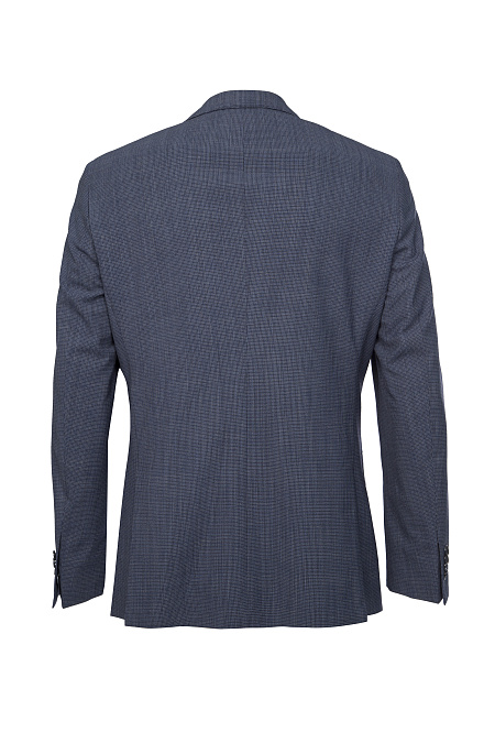 Мужской костюм из тонкой шерсти серо-синего цвета  Meucci (Италия), арт. MI 2200191DR/11055 - фото. Цвет: Серо-синий, мелкая клетка. Купить в интернет-магазине https://shop.meucci.ru
