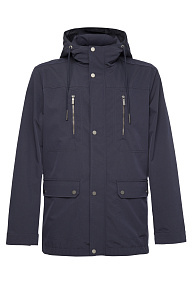 Ветровка-парка с капюшоном темно-синяя (M-A-113 Blue)