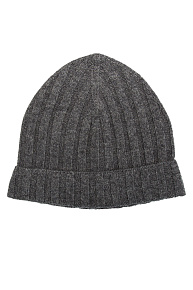 Шапка из шерсти с кашемиром серого цвета  (CP/31250/SM19047)