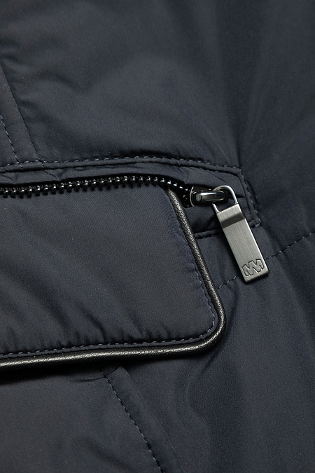 Утепленная стеганая куртка-пиджак  для мужчин бренда Meucci (Италия), арт. 4919 - фото. Цвет: Темно-синий. Купить в интернет-магазине https://shop.meucci.ru
