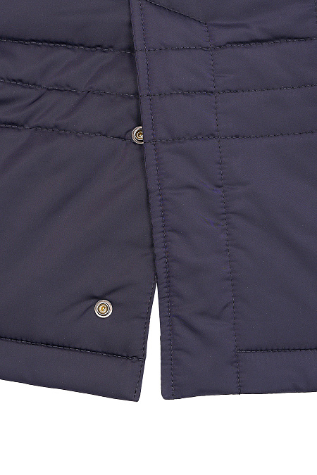 Утепленная стеганая куртка-пальто  для мужчин бренда Meucci (Италия), арт. 3950 - фото. Цвет: Темно-синий. Купить в интернет-магазине https://shop.meucci.ru
