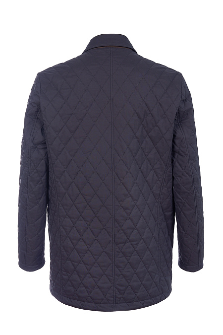 Утепленная стеганая куртка в классическом стиле для мужчин бренда Meucci (Италия), арт. 5230 - фото. Цвет: Темно-синий. Купить в интернет-магазине https://shop.meucci.ru
