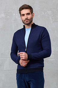 Синий кардиган с застежкой на молнию (23014/22025 Dk.NAVY)