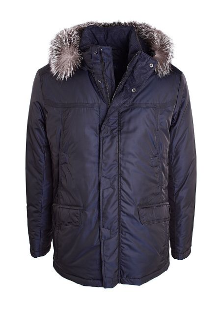 Пуховик для мужчин бренда Meucci (Италия), арт. 2228/2 - фото. Цвет: темно-синий. Купить в интернет-магазине https://shop.meucci.ru
