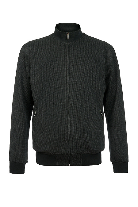 Спортивный костюм черно-серого цвета с орнаментом "гусиные лапки"  для мужчин бренда Meucci (Италия), арт. SpSuW1024-6 - фото. Цвет: Черный / серый. Купить в интернет-магазине https://shop.meucci.ru
